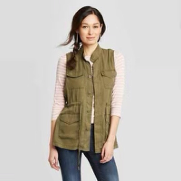 Banana Republic Jackets & Blazers - Khaki Utility Zip Up Vest by Banana Republic